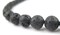 The Bead Chest Charcoal Black Volcanic Lava Stone Beads (8mm): Organic Gemstone Round Spherical Energy Stone Healing Power Crystal for Jewelry Bracelet Mala Necklace Making